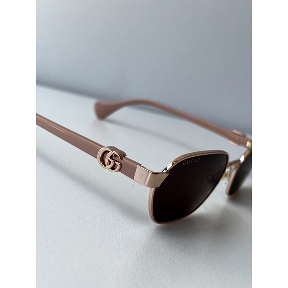 NEW Gucci GG1593S Rose Gold Violet Metal Sunglasses - Picture 6 of 7